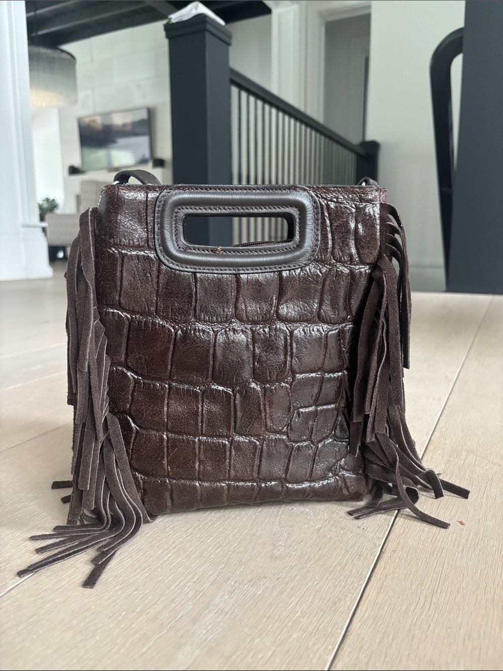 Fringe leather bag